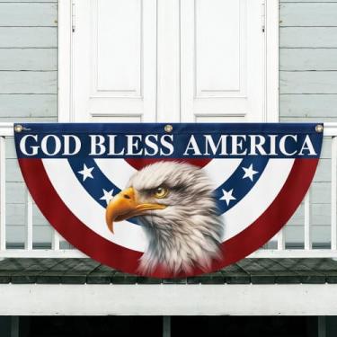 Imagem de FLAGWIX Bandeira Americana Águia Patriótica - Bandeiras de Águia Americana para Exterior, Decorações Patrióticas para Casa, Quintal, Decoração Externa - Dupla face, Lona Resistente Bandeira de