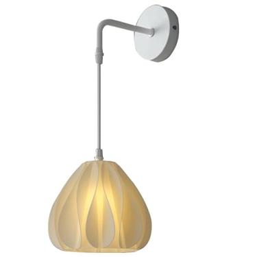 Imagem de Luminárias de parede japonesas estilo Wabi-Sabi, luminárias de parede de ferro, estilo creme, personalidade, arandelas de cabeceira para quarto com base E14/E12, luz de parede regulável de t