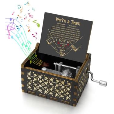 Imagem de Caixa de música gravada You are my sunshine caixa de música caixa de música manivela caixa musical gravada caixa de música de madeira perfeita para ele ou sua namorada, casamento, aniversário, Natal,