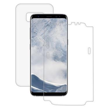 Imagem de AMZER Protetor de tela à prova de quebra, cobertura total do corpo, proteção contra arranhões e quedas para Samsung Galaxy S8 – HD transparente, à prova de choque