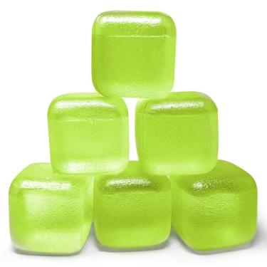 Imagem de Cold Therapy Machine Cubos de gelo reutilizáveis extragrandes (5,6 cm quadrados) - Pacote com 6 - Plástico livre de BPA - Ótimo para máquinas de crioterapia, unidades de terapia a frio, (verde)