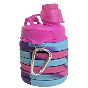 Imagem de Garrafa Silicone Gold Sports Retrátil Dobrável Portátil Traill 500ml -