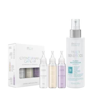 Imagem de Amend Essencial Fluído 180ml + Ampola Kit Cronograma 3x10ml
