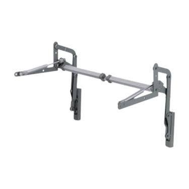 Imagem de Wswqop Dobradiças para porta de armário, braço pneumático, mecanismo de cozinha, dobradiças dobráveis, mesa superior, Cinza com Buffer