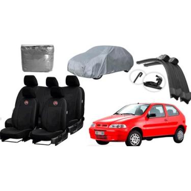Imagem de Kit Completo: Capa de Couro Palio 99-05 + Capa de Proteção e Limpador 