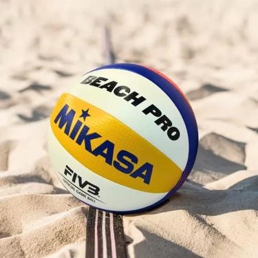 Imagem de Bola Oficial de Volei de Praia BV550C Profissional Mikasa