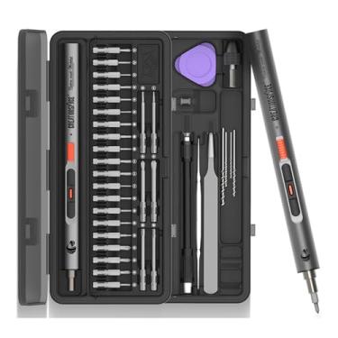 Imagem de Mini Aparafusador Elétrico com Broca Elétrica, Aparafusador de Torque com Luz LED, Aparafusador Recarregável USB Tipo-C com Bateria, Torque 0.15-0.6N.m, Motor 250RPM, para Câmeras, Laptops (CS0702A)