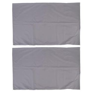 Imagem de Tampa de Travesseiro, Cor Pura, Abertura e Fechamento de Envelope, 2 Fronhas Macias