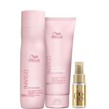 Imagem de Kit Blonde Recharge Shampoo, Cond. e Oil Reflections - Wella - Wella P