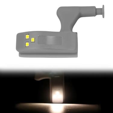 Imagem de Luz LED Automática para Armário, Sensor de Dobradiça, Alimentação por Pilha 12V, Cinza