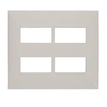 Imagem de Placa 2+2 Postos Separados 4X4 Branca 618514BC - Legrand Pial PLUS +