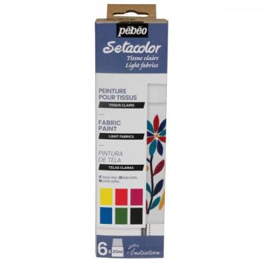 Imagem de Set Pébéo Initia Setacolor Light Fabrics 6X20ml - pebeo
