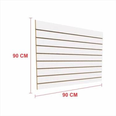 Imagem de Painel canaletado 18mm branco altura 90 cm comp 90 cm - E-nichos