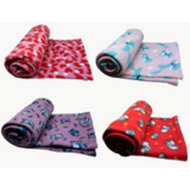 Imagem de Kit 2 Mantas Soft   - Estampas Aleatória Menina - OTOLINA MY BABY