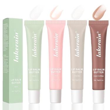 Imagem de LuckNest Bálsamo Labial Colorido Com Manteiga, 4 Cores, Brilho Labial Hidratante, Geleia Transparente, Delicioso, Tintura Labial, Óleo Hidratante De Longa Duração Para Cuidados Com Os Lábios, Presen