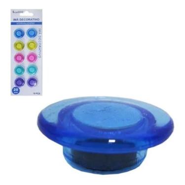 Imagem de Kit 10 Imas Botton Painel Magnetico Fotos Geladeira 30mm Top - SAINT