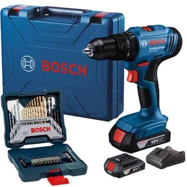 Imagem de Parafusadeira de Impacto 2 Bateria e Estojo de Brocas 30 Pçs BOSCH