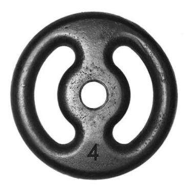 Imagem de Anilha Musculação de Ferro Pintada Musculação 4KGs - 1 Fit