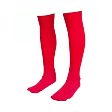 Imagem de Meião de Futebol Básico Canelado Adulto Apollo, Vermelho