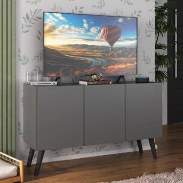 Imagem de Rack Retrô para TV até 32 Polegadas com 3 Portas Multimóveis MP1067, G