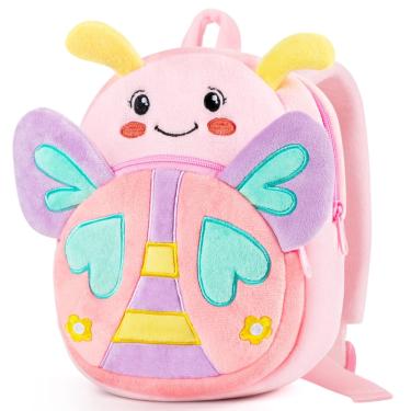 Imagem de Mochila infantil de pelúcia hongteya Butterfly para meninas de 1 a 5 anos
