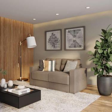 Imagem de Sofá 3 Lugares Retrátil Nuremberga Suede Bege 180 cm