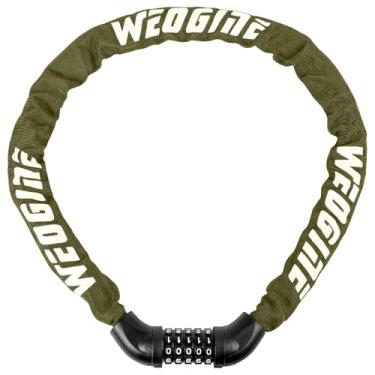 Imagem de Cadeado de bicicleta com números e alto nível de segurança, cadeado de corrente de bicicleta, cadeado de combinação de 5 dígitos para bicicleta, scooter, motocicleta, porta, portão, cerca