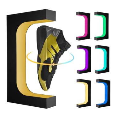 Imagem de VGAzer Suporte flutuante de 16 cores, suporte de tênis de levitação magnética com luz LED para colecionadores de tênis, exibição publicitária