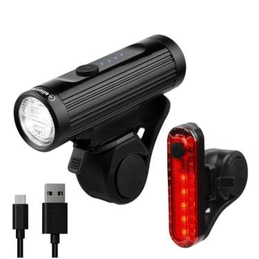 Imagem de Kit Farol Led Usb 700l + Pisca Traseiro Led Usb 20l Elleven 