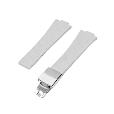 Imagem de Pulseiras de relógio – Pulseira de borracha de liberação rápida de substituição para Tissot PRX 35/40 mm Quartzo/Powermatic 80 versões automáticas relógios para homens e mulheres, branco