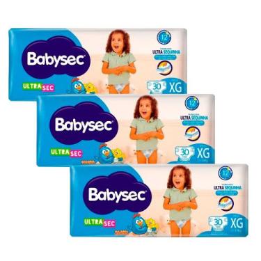 Imagem de Kit Fralda Descartável Babysec Galinha Pintadinha Ultrasec Mega XG 30 
