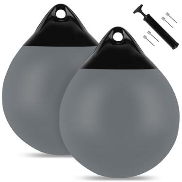 Imagem de Boia de amarração de barco de 30,5 cm, pacote com 2, bola redonda para para-lamas de barco, bola de boia de barco, para-lamas infláveis, âncora, boia, bola de amarração adequada para iates, marinas
