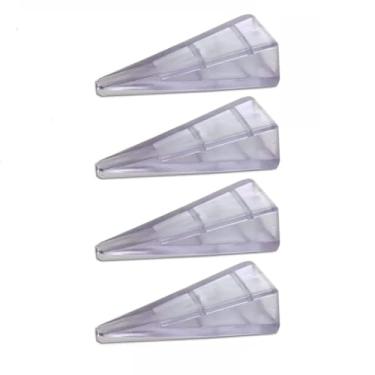 Imagem de Aparador de porta calço trava cunha protetor flexível com 4 unidades translúcido kit com 4 Cunha Trava Porta e Calço Aparador de Porta Calço Trava Cunha Protetor Flexivel Translúcido