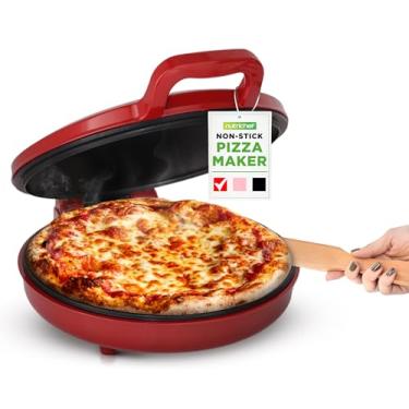 Imagem de NutriChef Pizzaria De Bancada, Forno Elétrico Antiaderente De 1500 W, Prepara Pizzas Individuais De 30 Cm, Ovos, Torradas E Muito Mais, Alças Frias Ao Toque, Compacta E Economiza Espaço, Faixa De T