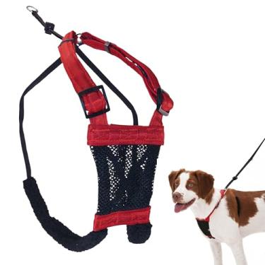Imagem de Sporn Peitoral médio para cães – malha vermelha, nylon durável, respirável e fácil para raças médias