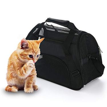 Imagem de MuchL bolsa de transporte para gatos com laterais macias para animais de estimação para gatos, cães, animais pequenos, bolsa de viagem aprovada pela companhia aérea