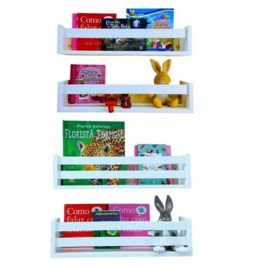 Imagem de 4 Estante Livros Organizador Pelúcia Nicho Porta Brinquedos - Arte Ced