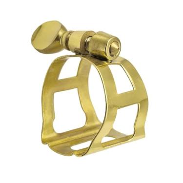 Imagem de Amagogo Prendedores de Clipe de Ligadura Sax Alto com Parafusos Ajustáveis ​​Bordas Lisas Premium Parte Do Grampo de Cobre para Instrumento de Bocal Sax