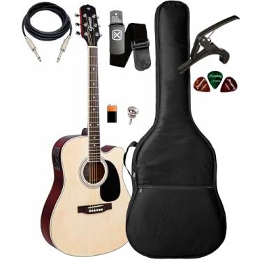 Imagem de Violão Giannini Folk Gdc-1 Ceq Ns + Capa Luxo E Acessórios