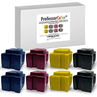 Imagem de Professor Color A tinta ColorQube 8570 ou ColorQube 8580 substitui 108R00926 108R00927 108R00928 108R00929 (8 tintas OEM reembaladas), o pacote inclui chave de desvio para uso em impressoras