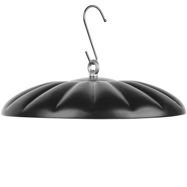 Imagem de KIMERSE Defletor de esquilo para comedouros de pássaros, capa de metal à prova de esquilo para alimentador de pássaros, capa de neve para pendurar comedouros de pássaros em casa ao ar livre - 33 cm