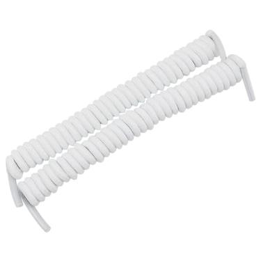 Imagem de Anopo 2 pares de cordões elásticos de mola sem amarração para tênis, Branco, One Size