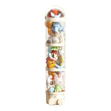 Imagem de Organizador De Brinquedos De Pelúcia Em Tubo,Tubo Vertical Para Brinquedos 162 Cm | Balde Transparente Para Exposição De Bonecas, Organizador Com 4 Camadas Para Quarto De Bebê, Crianças E Dormitório