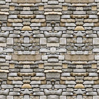 Imagem de Papel De Parede Pedra Tijolos Cinza Claro Adesivo Sala