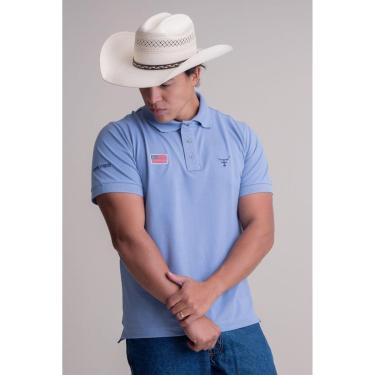 Imagem de CAMISA POLO MASCULINA TEXAS FARM - NEW STYLE - CPM009 - AZUL CRISTAL-Masculino