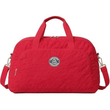 Imagem de Bolsa de Viagem Esportiva, academia viagens, auxiliar de mala bordo, Grande Capacidade, Alça Transversal (PINK)