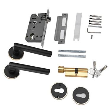 Imagem de Maçaneta da Porta, Alumínio Anti -colisão do Mudo da Alavanca Alavanca de Com Trava Tranquila Bea Porta Interior Maçaneta para de Madeira do Quarto