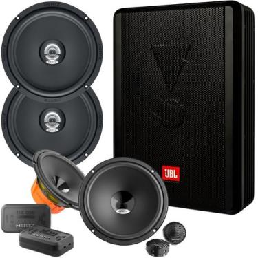 Imagem de Caixa JBL Ativa SW8A-MS 200w + Kit 2 Vias Hertz DSK165 160w + Par Alto