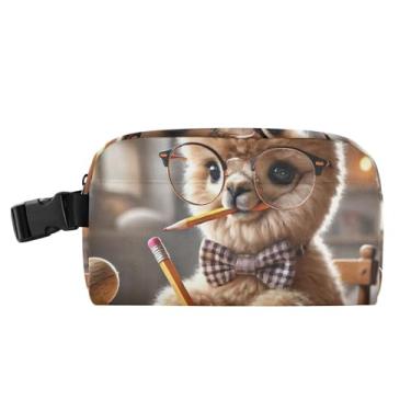 Imagem de TSENQUE Adorável alpaca Scholar Book Lancheira para mulheres, reutilizável, meninas, lancheira, infantil, lancheira personalizada para trabalho, rosa, fofa, bolsa térmica para transporte de alimentos