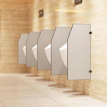 Imagem de Conselho de mictório do urinol, Urinals Particion com acessórios de aço inoxidável, tela de urinol, divisória de parede Partição de banheiro público, tela de privacidade de mictório para esc